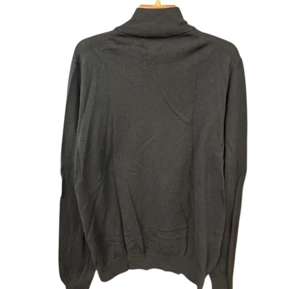 Jos A Bank 100% Merino Wool Quarter Zip Mock‎ Neck Sweater Mens X-Large Navy - Picture 2 of 4